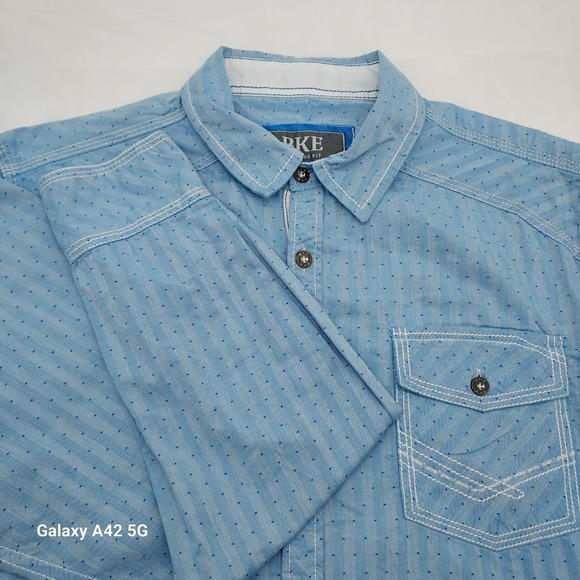 BKE Other - BKE Mens Standard Fit Blue Button Down Shirt Long Sleeve Cotton B2514 Large